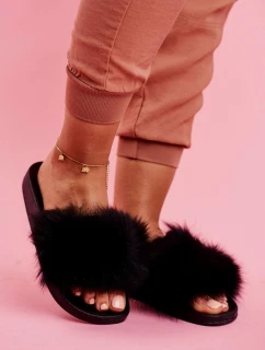 Dámské Nazouváky s kožešinou černé model 21532760 - Boto