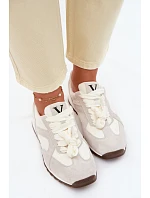 Semišové Dámské Tenisky model 22073044 Šedé - VINCEZA