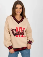 Bluza EM BL model 18510343 beżowy - FPrice Bluza EM BL model 18510343 beżowy - FPrice