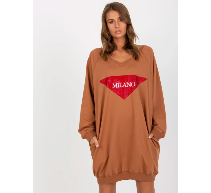 Mikina VI BL 3113.73P svetlo hnedá Mikina VI BL 3113.73P svetlo hnedá