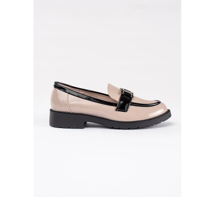 Exkluzívne dámske hnedé mokasíny na podpätku Exkluzívne dámske hnedé mokasíny na podpätku