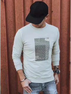 Pánska béžová mikina s potlačou FashionStreet BX5355