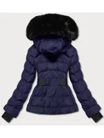 KRÓTKA KURTKA ZIMOWA DAMSKA GRANATOWA model 21244444 - J.STYLE