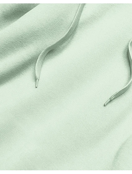 Dlouhá tepláková mikina v pistáciové barvě model 17793374 - J.STYLE