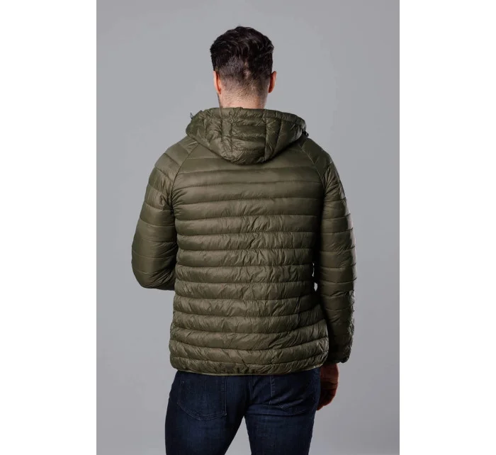 Pánska prešívaná bunda v olivovej farbe s kapucňou (HM112-7) Pánska prešívaná bunda v olivovej farbe s kapucňou (HM112-7)
