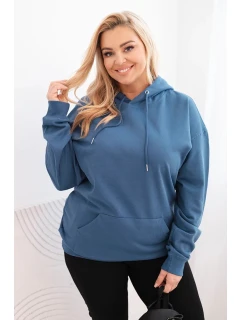 Dámská mikina s kapucí a Plus Size z bavlny model 21750297 - K-Fashion