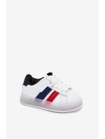 Buty Sportowe Sneakersy Dziecięce Ze Świecącą Podeszwą Biało-Czarne Arielle