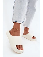 Dámske penové papuče Poppelle light beige