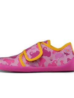 Affenzahn barefoot topánky Slipper Cotton Movy bird (01398-40010)