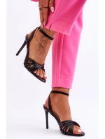 Damskie Sandały Na Szpilce Czarne My Darling