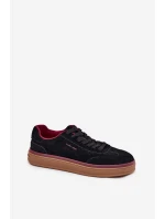 Zamszowe Damskie Sneakersy Daniel Lopez Just Dare SS2D4006 Czarne