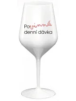 MUST HAVE DENNÝ DARČEK - biely nerozbitný pohár na víno 470 ml