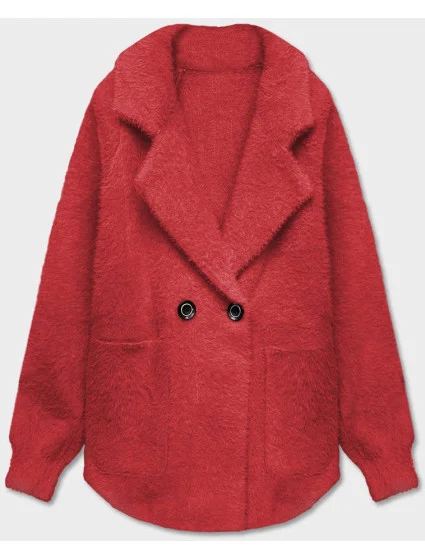 Krátký červený přehoz přes oblečení typu alpaka model 18059121 - MADE IN ITALY