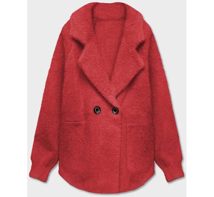 Krátký červený přehoz přes oblečení typu alpaka model 18059121 - MADE IN ITALY