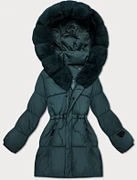 Dámska zimná bunda s kapucňou S'West tmavozelená (B8550-10)