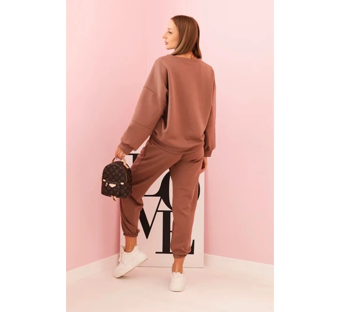 Súprava mikina + nohavice maslová čokoláda Súprava mikina + nohavice maslová čokoláda