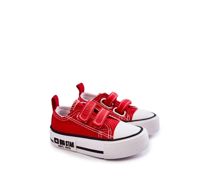 Dětské látkové tenisky se suchým zipem BIG STAR model 21594932 Červená - Big Star Shoes Dětské látkové tenisky se suchým zipem BIG STAR model 21594932 Červená - Big Star Shoes