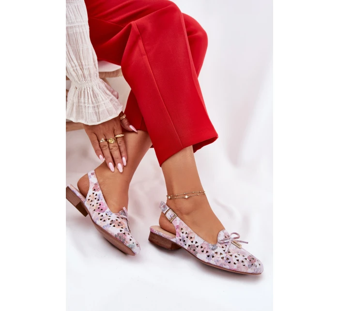 Ażurowe Baleriny Z Odkrytą Piętą Multikolor Navinnia Ażurowe Baleriny Z Odkrytą Piętą Multikolor Navinnia