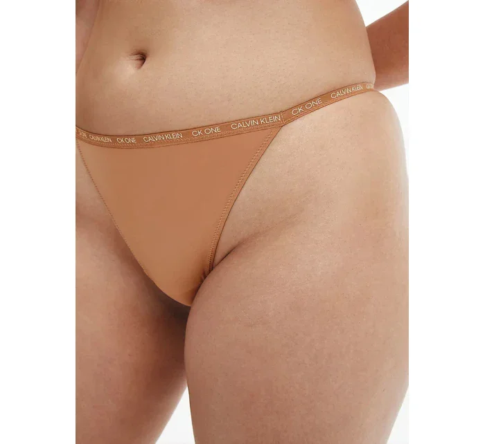 Dámske tangá 2pack QD3788E - W5K - Hnedá - Calvin Klein