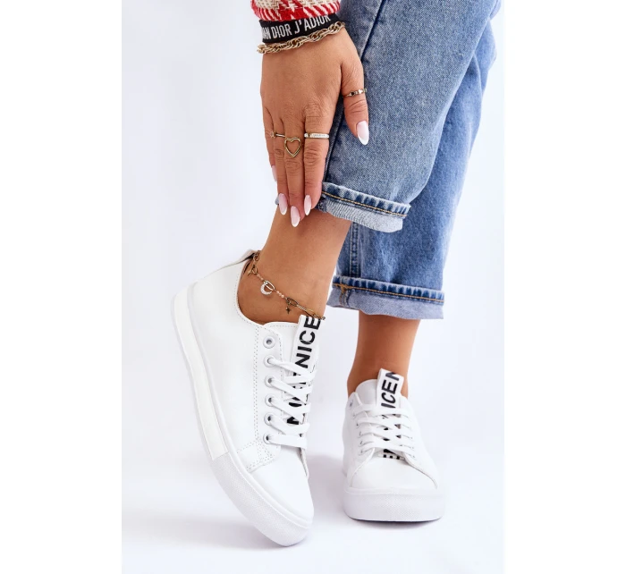 Trampki Damskie Klasyczne Białe Ville