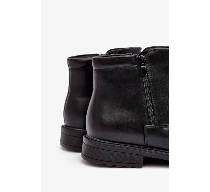 Mužské nízké boty na zip černé model 21638156 - Boto