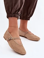 Balerínky s opaskom Eco Suede Felora
