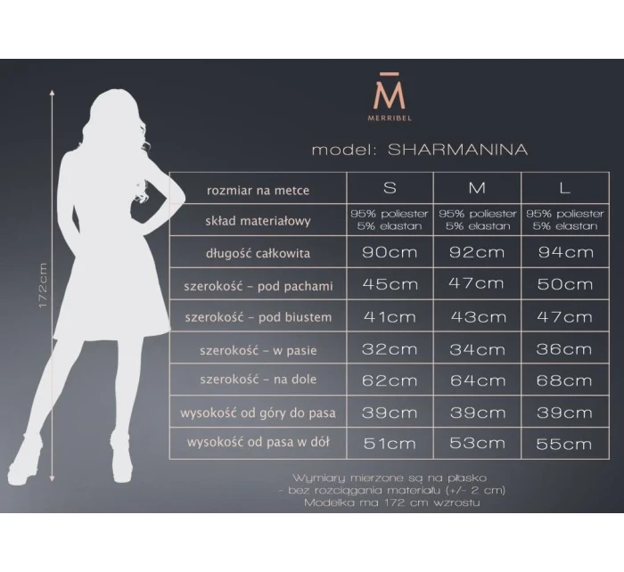 Šaty Sharmanina Mint - Merribel Šaty Sharmanina Mint - Merribel