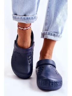 Dámské světlé pantofle Kroks Big Star II275002 námořnická modrá