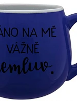 I'M DEARLY LOVING IT - modrý keramický hrnček 300 ml