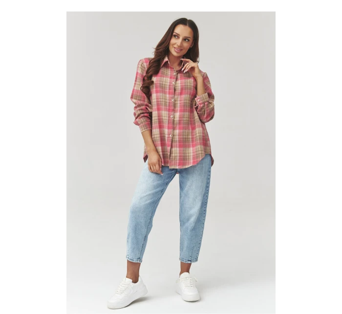 Košeľa s dlhým rukávom model 223231 Makadamia