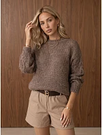 Sweter damski oversize z fango model 22394691 - FashionStreet Sweter damski oversize z fango model 22394691 - FashionStreet