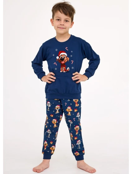 Young Boy pyžamo model 21413594 Dog long/r Christmas 134164 - Cornette