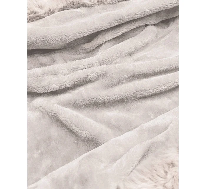 Dámska džínsová bunda s kožušinovou podšívkou (B8068-1046)