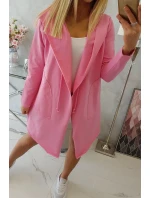 Voľná bunda s kapucňou ružová Voľná bunda s kapucňou ružová