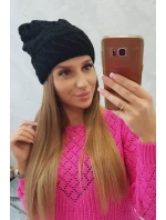 Dámská čepice Dagmara model 18751731 černá - K-Fashion Dámská čepice Dagmara model 18751731 černá - K-Fashion