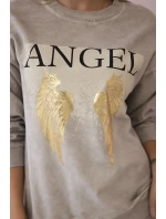 Bavlnená súprava Angel tepláky + nohavice béžová