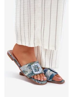 Ploché Dámské Pantofle S Modré model 21696506 - Boto Ploché Dámské Pantofle S Modré model 21696506 - Boto