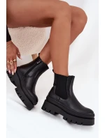 Zateplené dámské boty na platformě černé model 21706677 - Boto