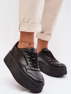 Dámské tenisky na masivní platformě Černé model 21954583 - Boto