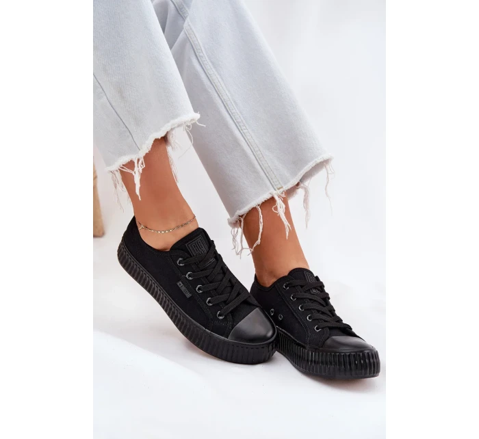 Dámske plátenné tenisky na platforme Big Star - čierne