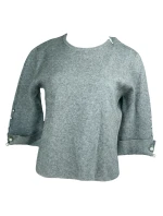 Dámsky sveter na rukávoch zdobený perličkami - Gemini