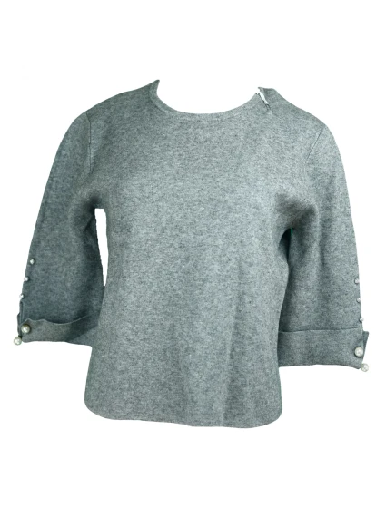 Dámsky sveter na rukávoch zdobený perličkami - Gemini