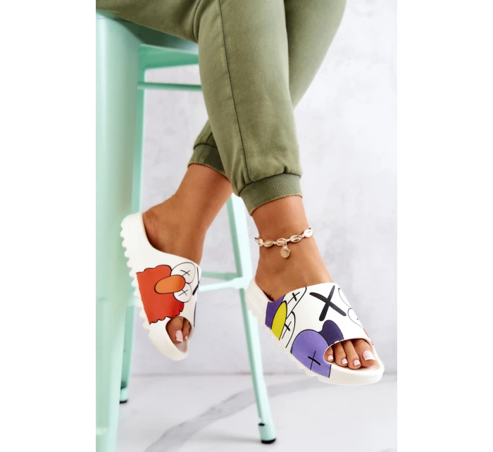 Gumové pantofle s potiskem Bílý model 21575280 - Boto