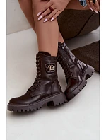 Dámské boty s ozdobným a ekokůže model 22348837 - Boto Dámské boty s ozdobným a ekokůže model 22348837 - Boto