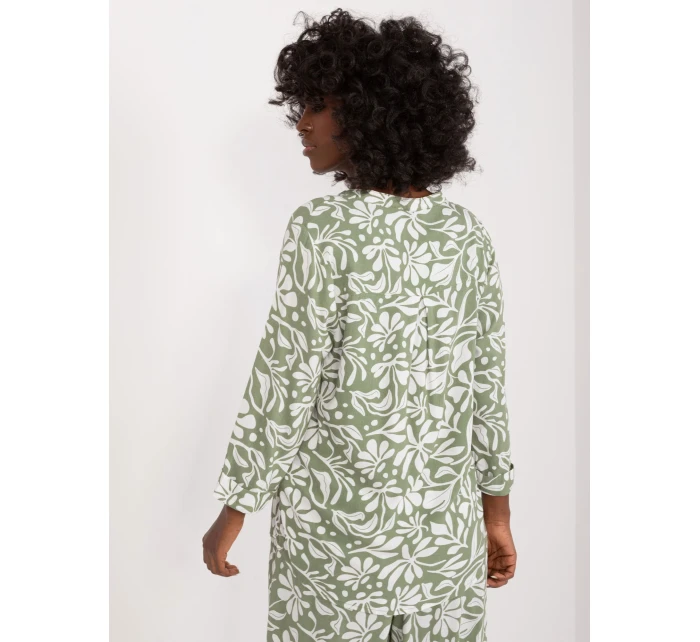 Blúzka D73771M11174A khaki farba Blúzka D73771M11174A khaki farba