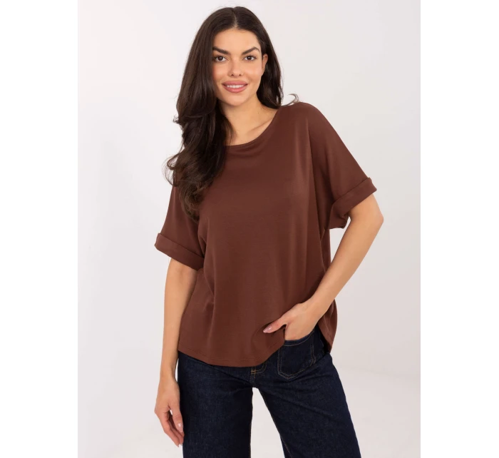 Bluzka MJ BZ model 21798169 brązowy - FPrice Bluzka MJ BZ model 21798169 brązowy - FPrice