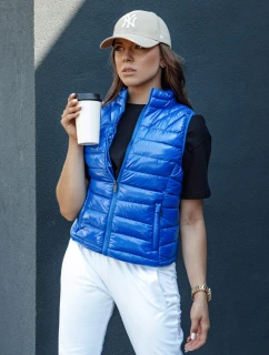 Dámska krátka prešívaná vesta WIANO modrá FashionStreet TY4522