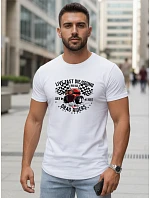 Tshirt męski z nadrukiem biały model 22194487 - FashionStreet