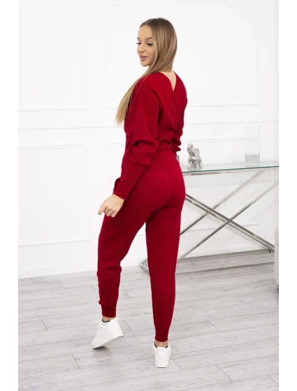 Dvojdielny sveter červený