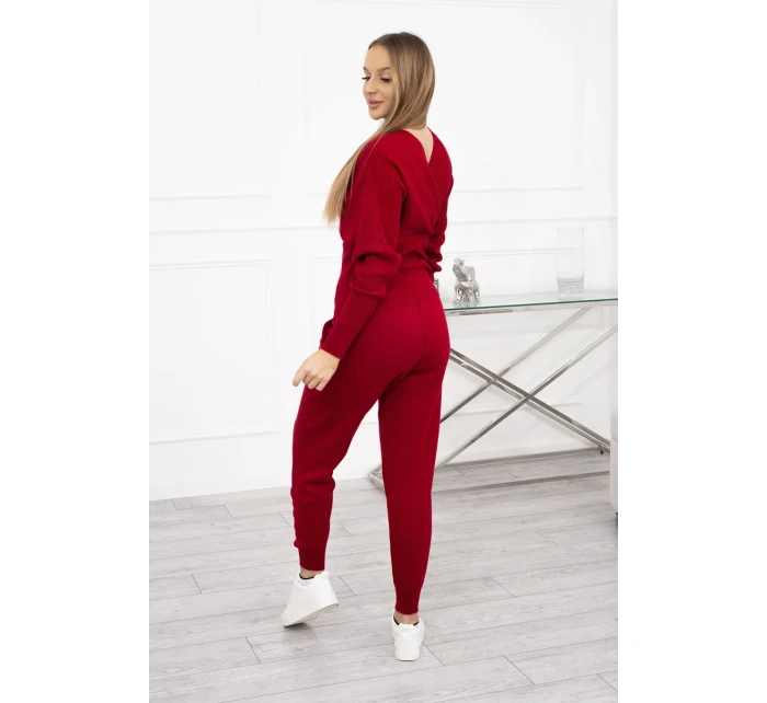 Dvojdielny sveter červený